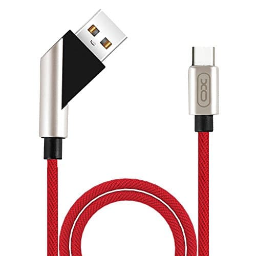 Officepro USB-C to USB 3.0 cable, Creative bend zinc alloy Charge , for USB Type-C Devices Including Galaxy S8, S8+, MacBook, Nintendo Switch, Sony XZ, LG V20 G5 G6, HTC 10, Xiaomi 5 and More (Red)