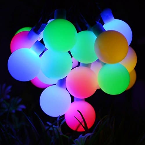 Fairy String lights, ELEBOR 22ft 50LED Solar Powered String Lights-Waterproof Colorful Ball Lights String for Party, Wedding, Garden, Tree, Patio, Yard, Home