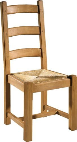 Straw 3 Seat Oak Chairs bars (x2)