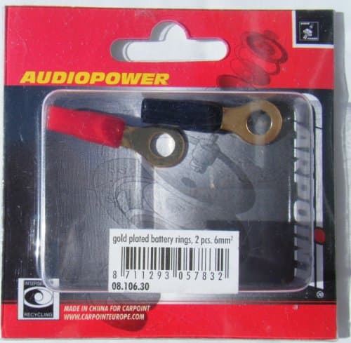 Gold Plated Amplifier Rings 2pcs 6mm2