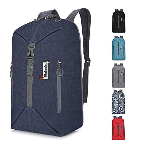 Deformedable Multi-function backpack Nylon Waterproof Leisure bag light Daily backpack laptop backpack Sport shoulder bag, 30L 18 x 12 x 7 inch (Dark Blue)