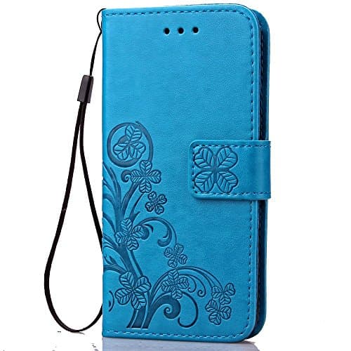 iPhone 5G/5S/5C/5SE Case - VENTER® Leather Flip Case with Flip Folio Wallet Stand up Credit Card Holder Leather Case Cover Holster for Apple iPhone 5G/5S/5C/5SE