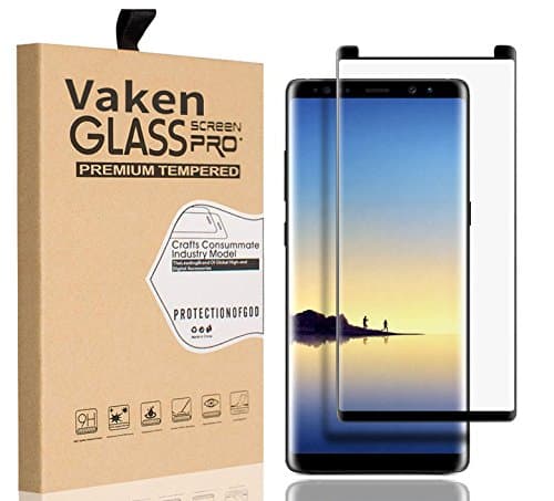 Samsung Note 8 Tempered Glass Screen Protector [Case Friendly] , 3D Curved 9H Glass Film for 6.3" Galaxy Note 8 , Shockproof 100% Touch Sensitivity Bubble Free Note 8 Tempered Glass (Black)