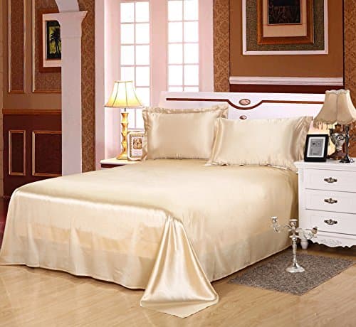 Silk sheets/silk sheets/solid color double quilt cover/ice-silk nude bed sheets/don single-O 230x250cm(91x98inch)
