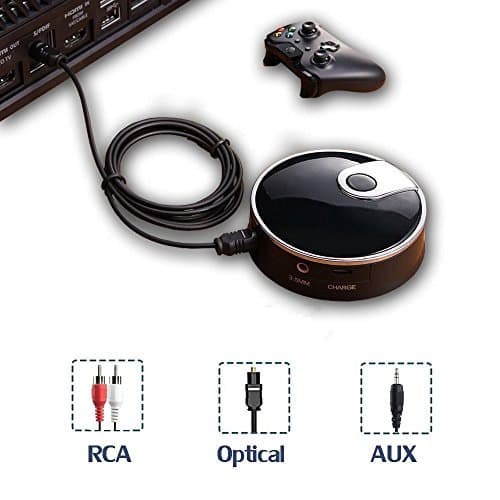 Bluetooth Transmitter Optical, Digital Optical TOSLINK/ 3.5mm /Coaxial Wireless Audio Adapter for TV / Speakers Home Stereo System PS4 XBOX VCD/DVD- AptX Low Latency &amp;2 Devices Pair At Once