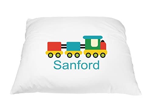 Personalized Kid's Fun Train Pillowcase Microfiber Polyester Standard 20 by 30 Inches, Custom Pillowcase, Kids Pillowcase, Boy and Girl Pillowcase, Train Bedding Choo Choo Train