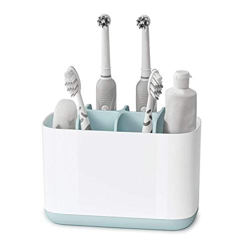 Glendan X-Large Toothbrush Holder, Upgraded Bathroom Toothpaste Caddy,Multifunctional Toothbrush Stand 6 Slots for Electric Toothbrush, Toothpaste, Comb, Razor