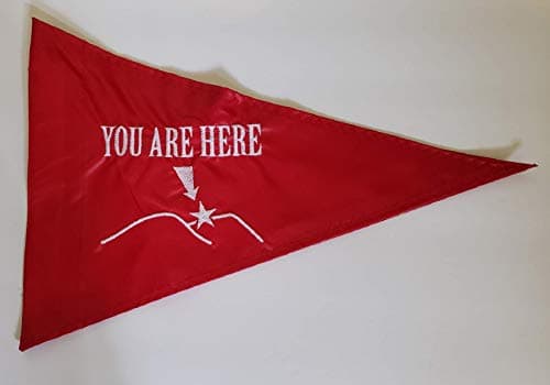 Devil Woman Flags You are Here Map Red Triangle Replacement Safety Flag for ATV UTV RZR Recumbent Trike Bicycle