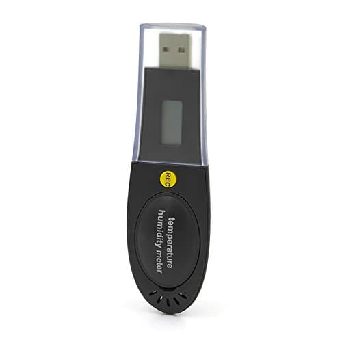ERAY Temperature and Humidity Data Logger USB with LCD Display, Battery Included