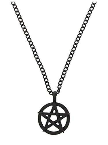 Large Black Pentagram Necklace