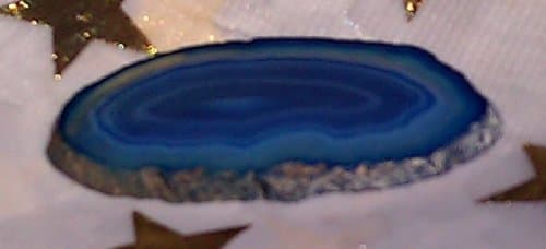 BLUE AgAtE~(protection, calming, &amp; courage)~Slice