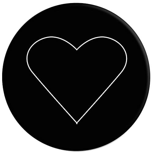 Multi-Function TracyWalk Expanding Cell Phone Holder/ Stand/ Grip for Smartphones and Tablets ( White Heart Black )