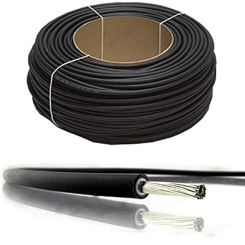 Wire4u Quality Solar Panel PV Cable DC Rated 4mm² 6mm² 10mm² - 1800V Double Insulated (10mm² Wire, 50 Metres)