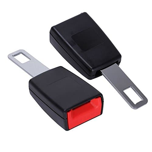 2-Pack Car Seat Belt Extender ,Type A - Adds 3" - E4 SAFETY CERTIFIED ,Car Belt Buckle Extensions Metal Tongue Buckle