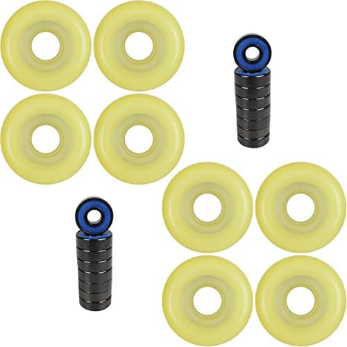 Aggressive Inline Skate Wheels Blank Natural 58mm 96a 8 Pack Abec 7 Bearings