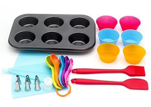 Cuisinjoy 22-Piece Cupcake Baking and Decorating Kit