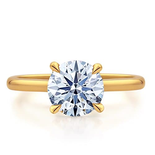 Decatur Diamond District 14K White or Yellow Solid Gold Solitaire Engagement Rings for Women