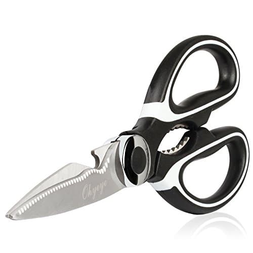 Kitchen Scissors- Heavy Duty/Ultra-sharp Kitchen Shears- Cooking Scissors for Meat/Fish/Poultry/Vegetables- Stainless Steel Food Scissors with Blade Cover &amp; Ergonomic Handles