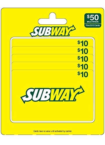 Subway Multi Pk Gift Card
