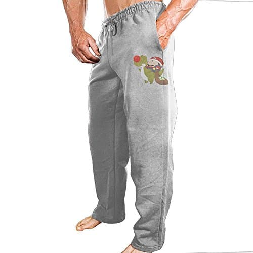 Mario Christmas Athletic Men's Open Bottom Light Weight Active Basic Urban Jersey Pants Jogger Pants