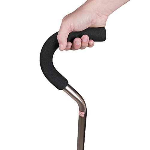 PCP Lightweight Offset Handle Foam Grip Adjustable Cane, Bronze