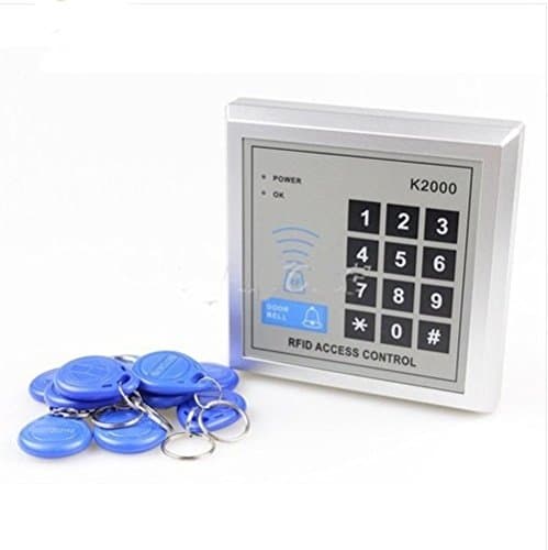 VALAM BESTOW RFID Proximity Entry Lock Door Access Control System with 10 Keyfobs (Multi-Coloured, 11.5x11.5x2cm)