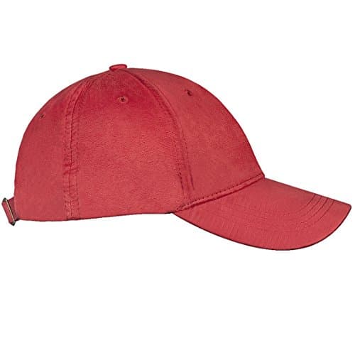 Blank Adjustable Classic Suede Cotton Solid Color plain Baseball Cap Unisex Average adult Adjustable Suede/Cotton sport outdoor (Hot Red)