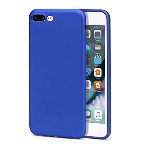 iPhone 7 Case Royal Blue Protect Ultra Slim Fit Shell Soft Plastic Full Protective Anti-Scratch Resistant Cover Thin Thinnest Touch Flexible Protect 4.7
