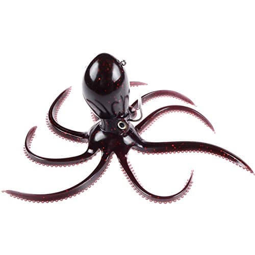 7.87" Simulation Octopus Jig Head Soft Bait Long Tail Lure for Saltwater Fishing Mahi Tuna Marlin Sails Wahoo