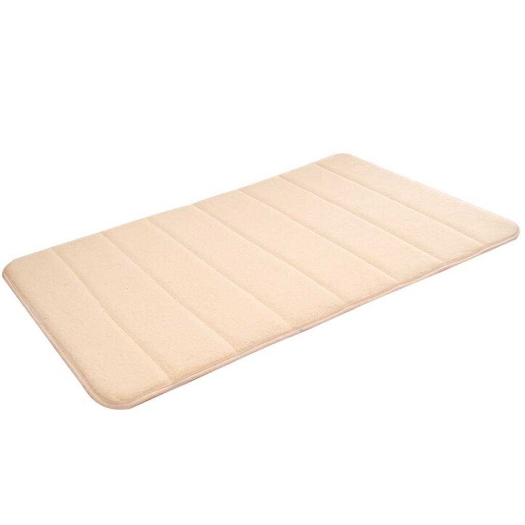 LSCOFFEE Microfibre Memory Foam Mat Absorbent Slip-resistant Pad Bathroom Shower Bath Mats