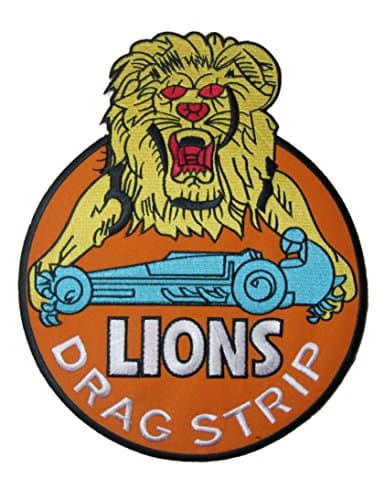 Large Lions Drag Strip Iron On Patch