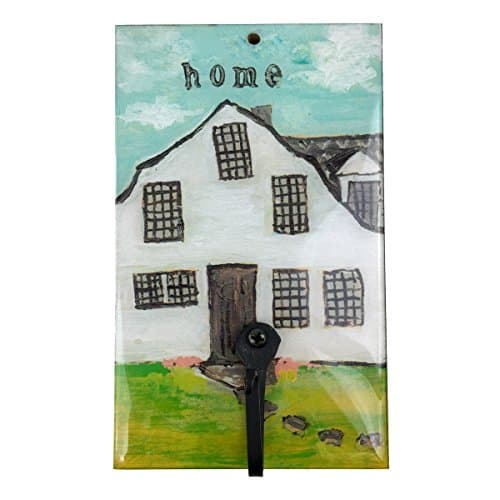 "Home" Wall Plaque with Metal Hook, Handcrafted