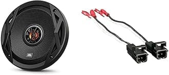 JBL CLUB6520 6.5" 300W Club Series 2-Way Coaxial Car Speaker (1 Pair) & Metra 72-4568 Speaker Harness for Selected General Motor Vehicles