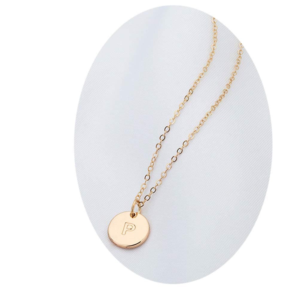 Tiny Gold Initial Necklace Gold Silver Letter Necklace Initials Name Necklaces Pendant for Women Gift
