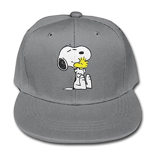 Ash Snoopy Peanut Babys Adjustable Snapback Trucker Cap