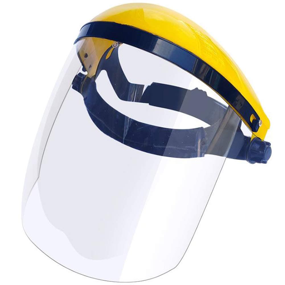 Welding Mask, Full Face Shield, Safety Face Shield, Full Face Transparent Breathable Sunshade Windproof Dustproof Hat Shield Protect Eyes And Face,Yellow