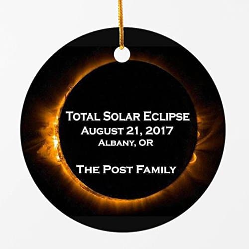 Personalized Solar Eclipse Ornament 2017
