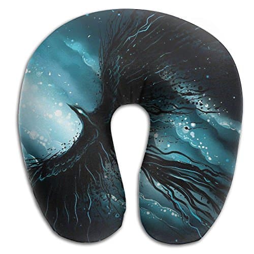 Creative Phoenix Ink Paint Design Comfortable U Shaped Neck Pillow Soft Neck Support Pattern Pillow For Rest,Travel,Car,Airplane,Bed,Sofa