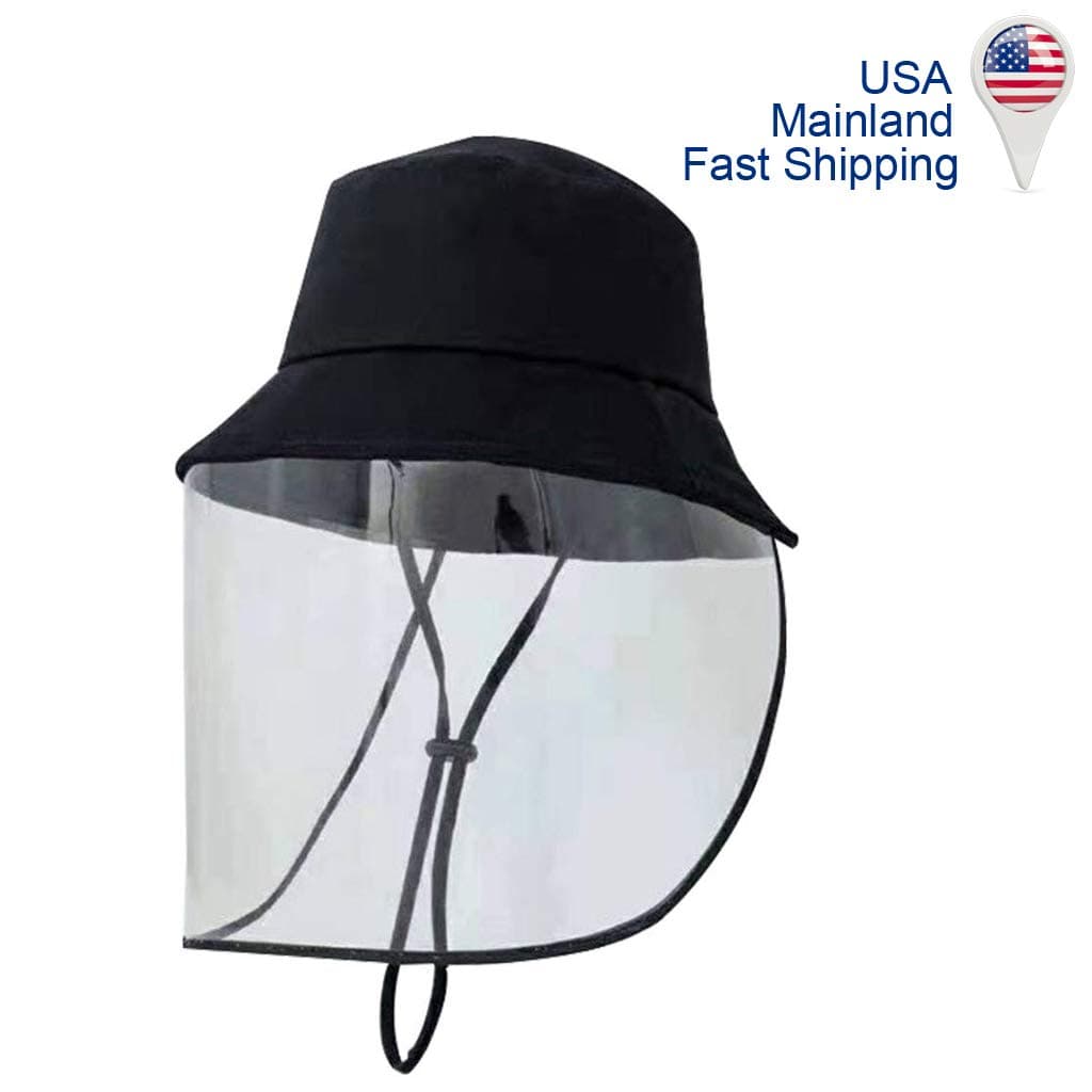 Protective Full Face Shield Anti-Spitting Hat Windproof Dustproof Transparent Mask