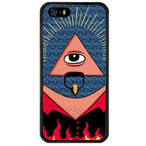 iPhone SE Case,Illuminati Gravity Falls Black TPU and PC Protective Bumper [Slim Fit ] Case For iPhone SE