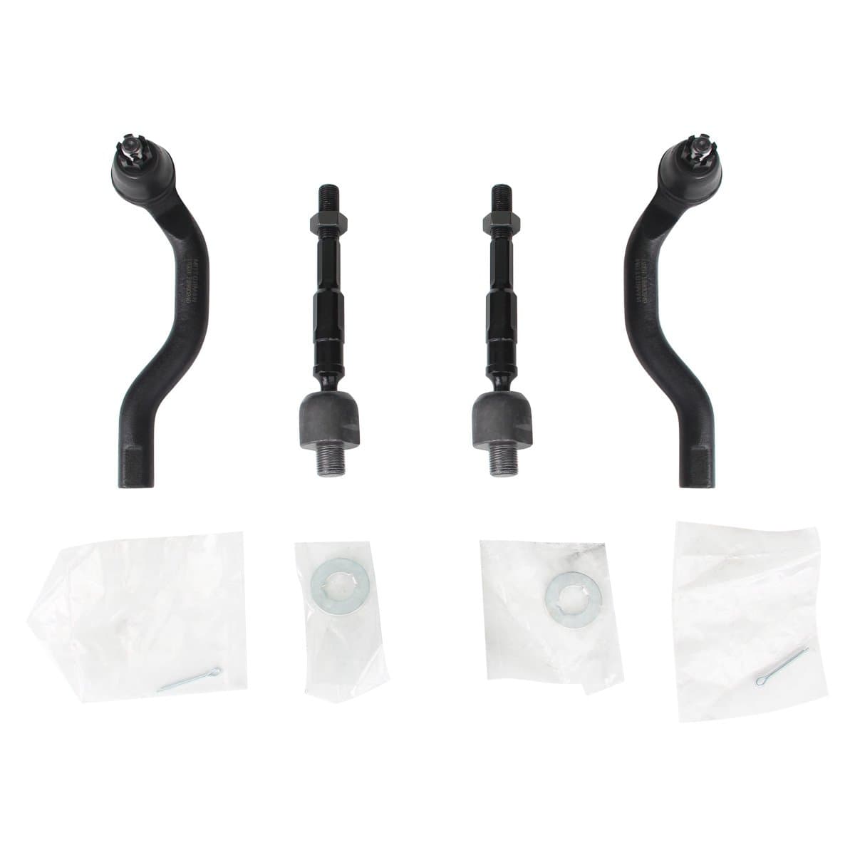 MOTORMAN 4 pc Front Tie Rod End Set for 2006-2011 Honda Civic Models with 1.8L Engine