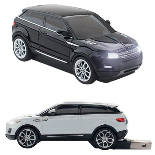 Click Car CCB-Range ROVER-WT-4GB-BLK Range Rover Wireless Optical Mouse and 4GB USB Bundle, White/Black