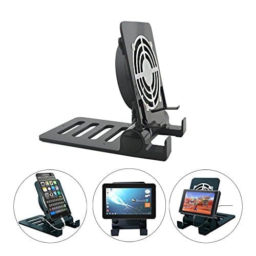 Phone holder Stand for Nintendo Switch Multi-Angle Phone Tablet Video Game Holder Dock for iPhone 8 7 6 Plus 5 5c Accessories iPad Universal for All Other Tablets Phones Black