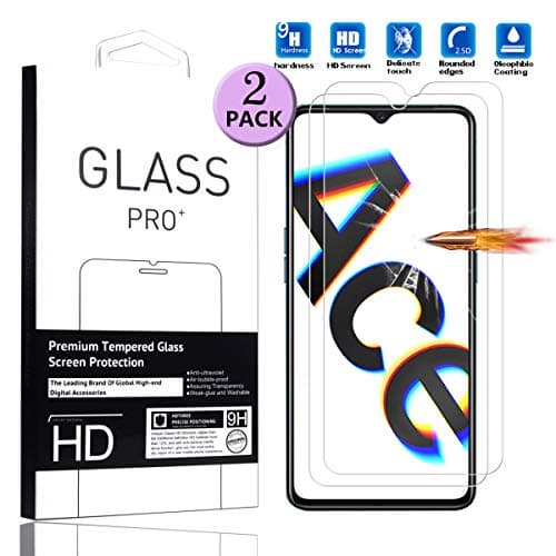 [2 PC] Amaxy Suitable for Oppo Reno Ace Screen Protector Tempered Glass High Definition Anti-Scratch Easy Installation Phone Protective Film for Oppo Reno Ace -2pcs