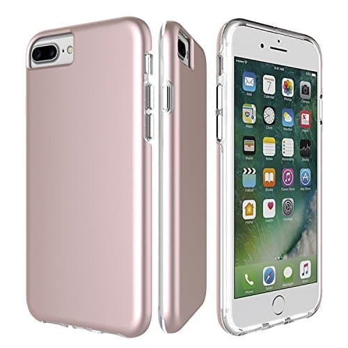 Protective Phone Case For iPhone 8/7/6 Plus By My Gadget Shops: Slim iPhone 8+/7+/6+ Cover, Dual Layer Hard PC Shell And Soft TPU, Non-Slip And Anti-Scratch, Apple Smartphone Drop Protection(RoseGold)