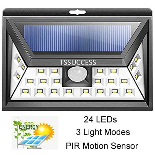 Solar Lights Outdoor - Security Light - Solar Motion Sensor Light - Wall Light 24 LED - Wireless Waterproof Solar Powered Lights With Wide Angle Illumination - Night Bright LED Lights for Patio Garage