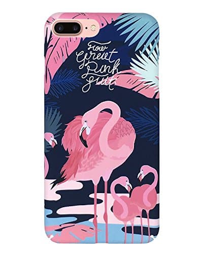iPhone 7 Plus / iPhone 8 Plus Case for Girls, Slim Fit Full Protective Cute Case with Summer Style Frosted Flamingo Pattern for iPhone 7 Plus / iPhone 8 Plus 5.5 Inch (Flamingo)