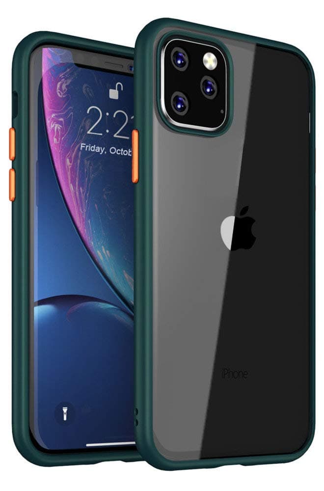 Case for iPhone 11 Pro Max 6.5 inch 2019,JanCalm Shockproof Clear Case with Hard PC Shield + Soft TPU Bumper Cover for iPhone 11 Pro Max (Midnight Green)