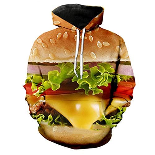 Unisex Food Hamburger Burger 3D Printed Pullover