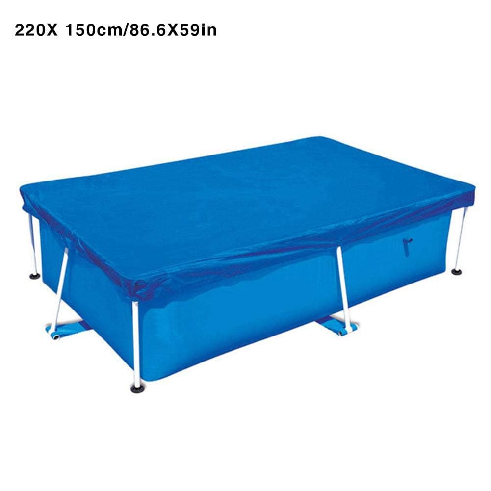 LeKing Frame Pool Cover, Rectangular Swimming Pool Cover，Swimming Pool Cover Rainproof Dust Cover - 220X150CM